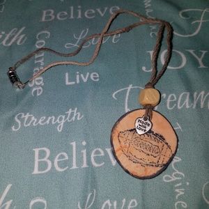Football necklace about 15" long